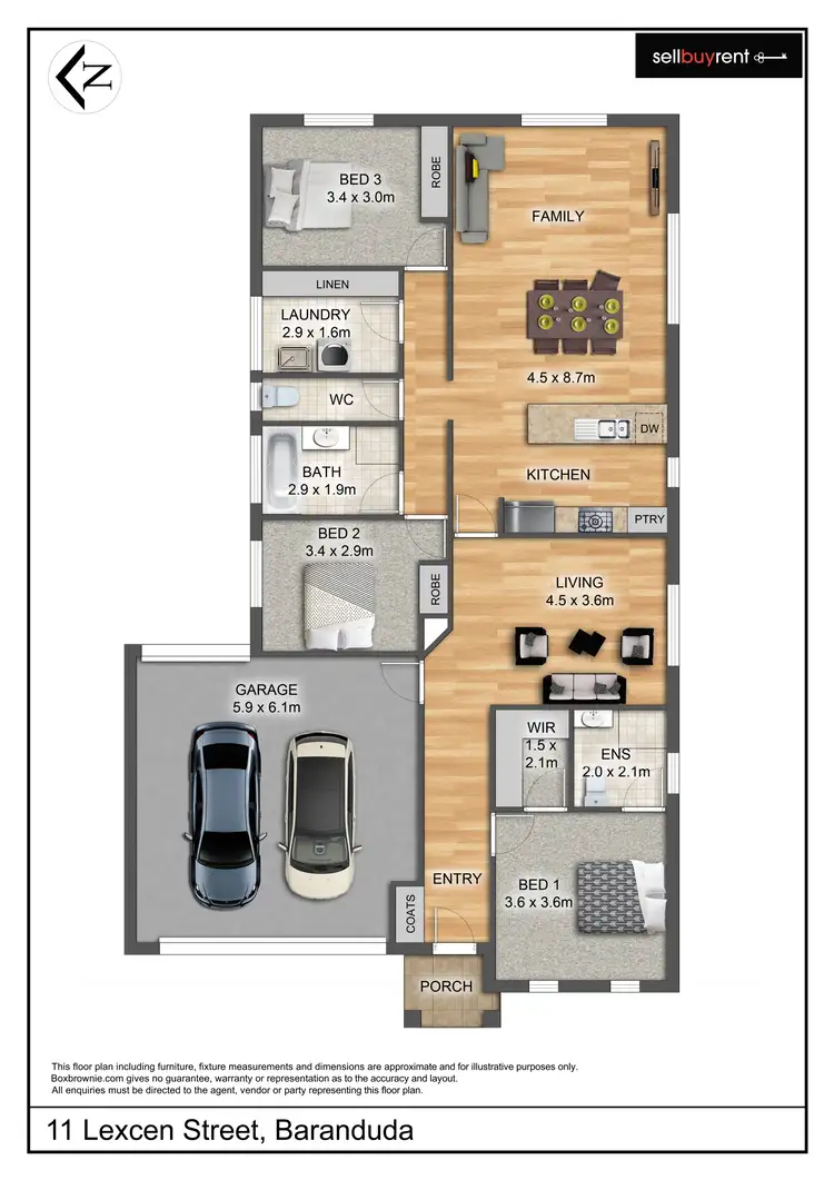 Floorplan of Homely house listing, 11 LEXCEN STREET, Baranduda VIC 3691
