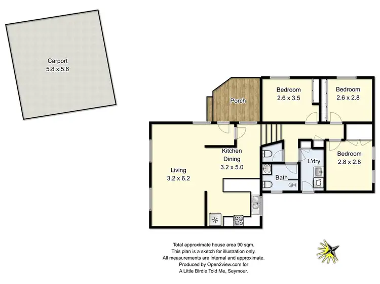 Floorplan of Homely house listing, 10 KITCHENER CRESCENT, Seymour VIC 3660