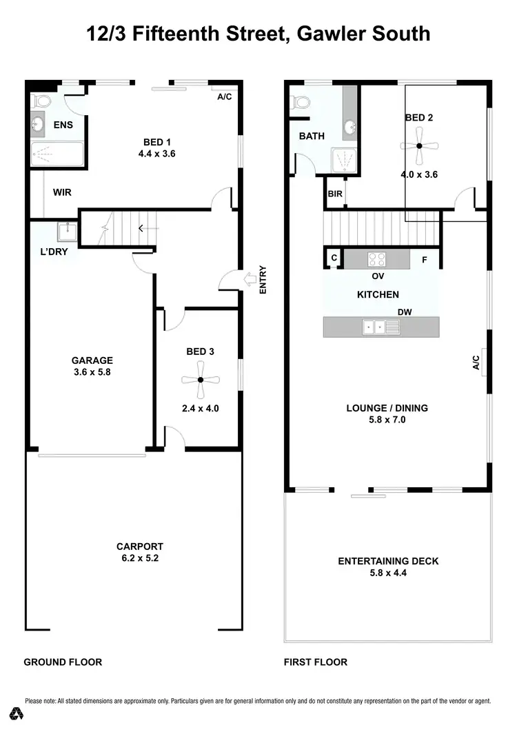 Floorplan of Homely townhouse listing, 12/3 Fifteenth Street, Gawler South SA 5118