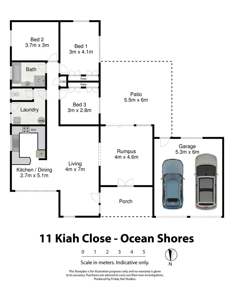 Floorplan of Homely house listing, 11 Kiah Close, Ocean Shores NSW 2483