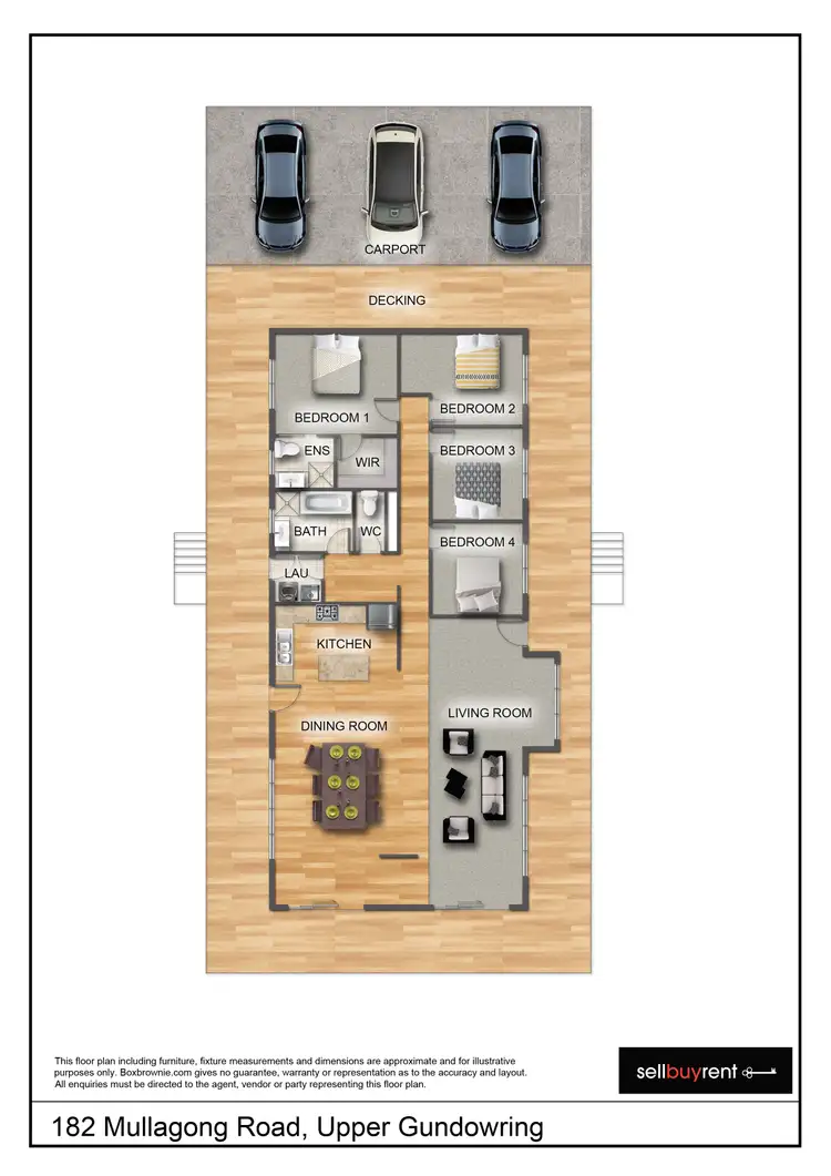 Floorplan of Homely rural property listing, 182 MULLAGONG ROAD, Upper Gundowring VIC 3691