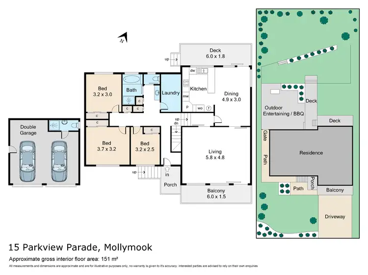 Floorplan of Homely house listing, 15 Park View Parade, Mollymook Beach NSW 2539