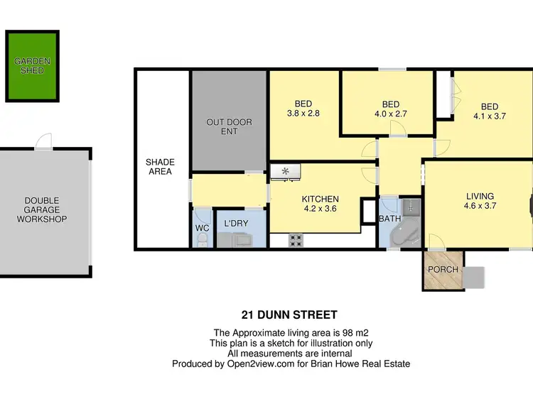Floorplan of Homely house listing, 21 Dunn Street, Benalla VIC 3672