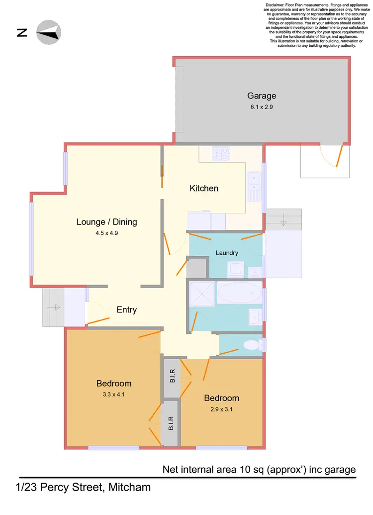 Floorplan of Homely unit listing, 1/23 PERCY STREET, Mitcham VIC 3132
