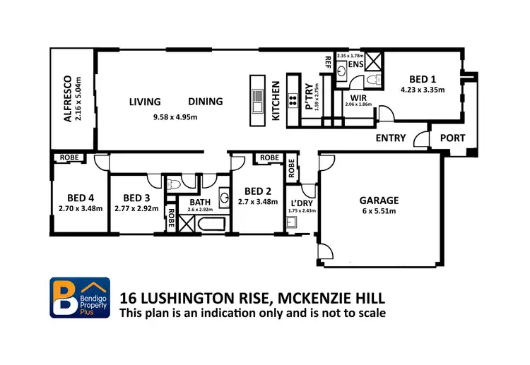 Floorplan of Homely house listing, 16 Lushington Rise, Mckenzie Hill VIC 3451