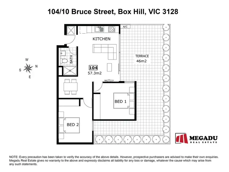 Floorplan of Homely apartment listing, 104/10 Bruce Street, Box Hill VIC 3128
