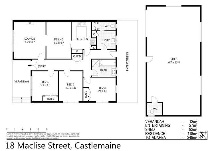 Floorplan of Homely house listing, 18 Maclise Street, Castlemaine VIC 3450