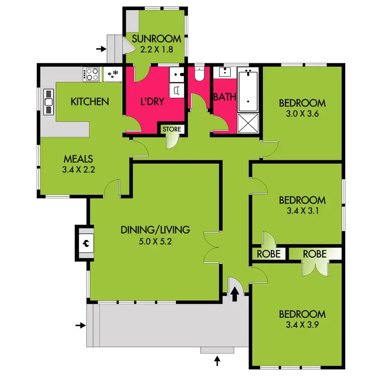 Floorplan of Homely house listing, 57 BOUNDARY ROAD, Newcomb VIC 3219