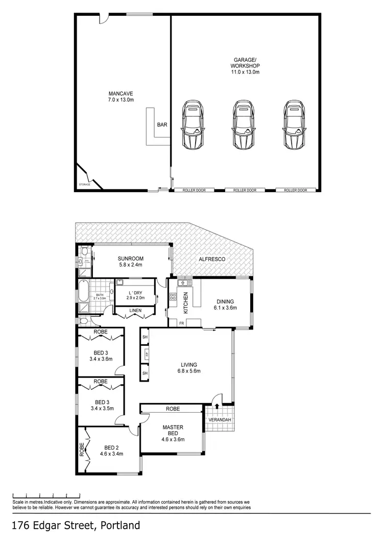 Floorplan of Homely house listing, 176 Edgar Street, Portland VIC 3305