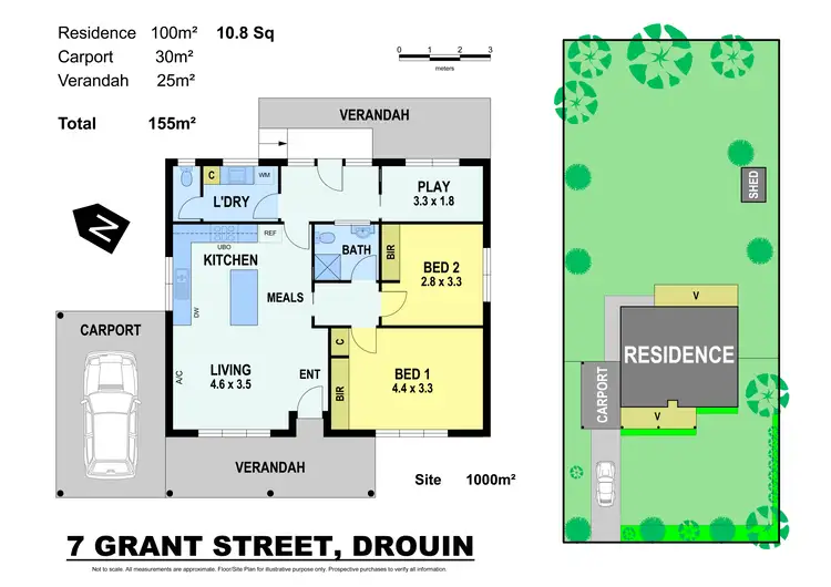Floorplan of Homely house listing, 7 Grant Street, Drouin VIC 3818
