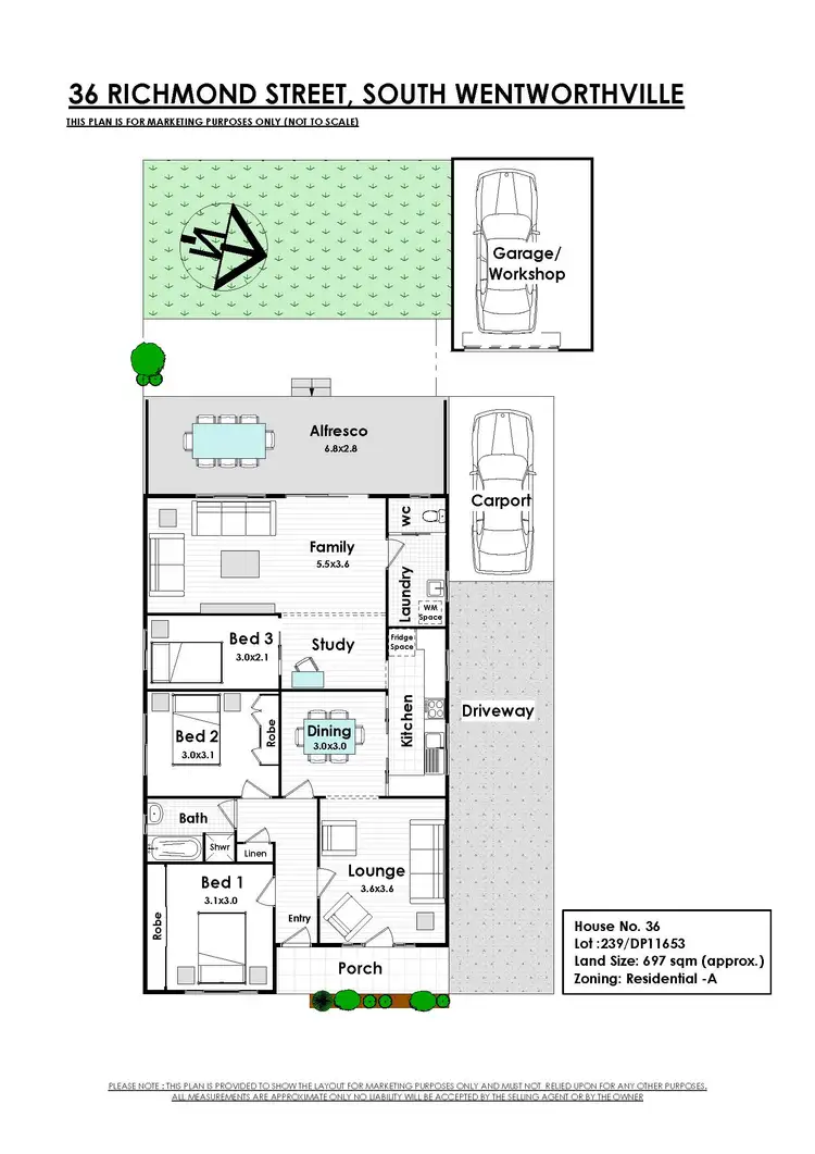 Floorplan of Homely house listing, 36 Richmond Street, South Wentworthville NSW 2145