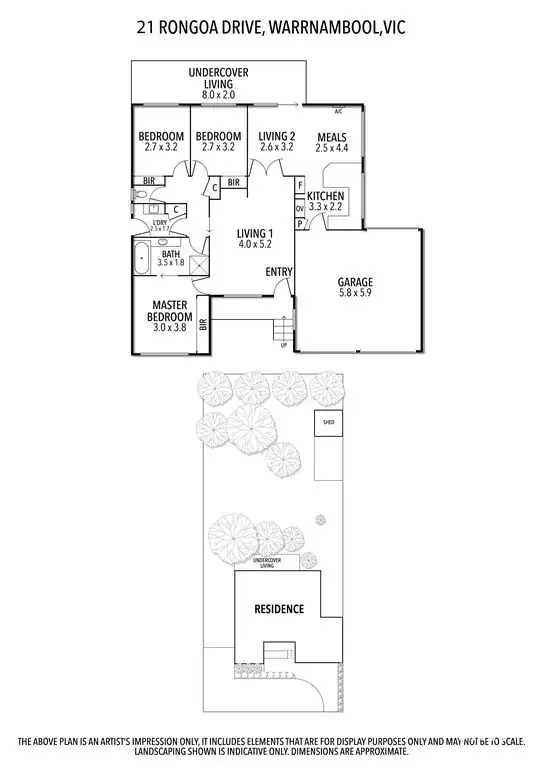 Floorplan of Homely house listing, 21 Rongoa Drive, Warrnambool VIC 3280