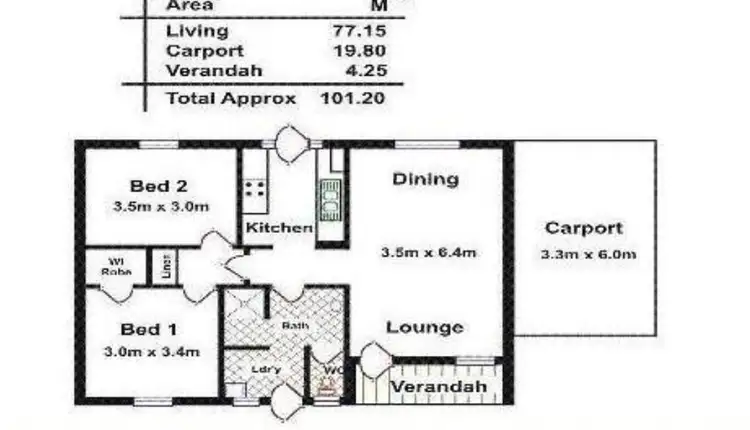 Floorplan of Homely unit listing, 63 Codd Street, Para Hills West SA 5096