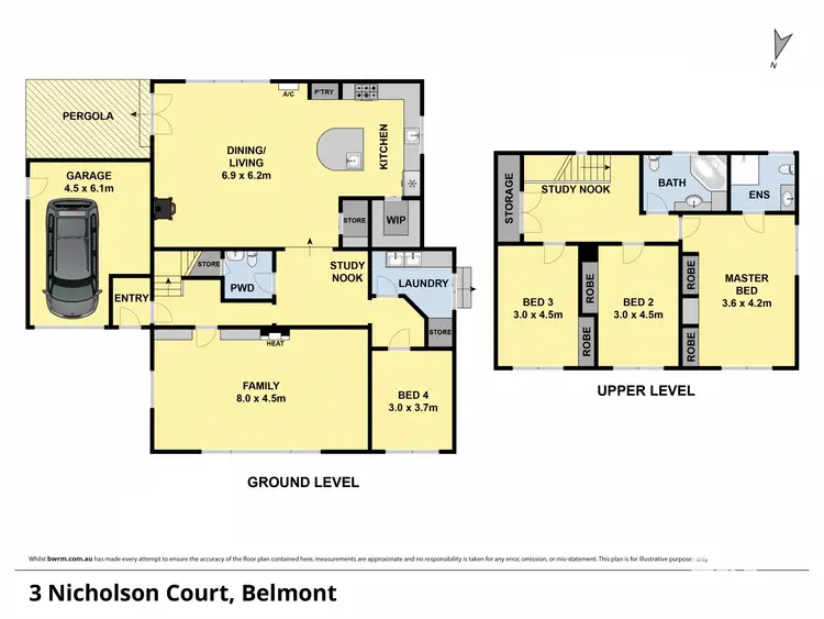 Floorplan of Homely house listing, 3 NICHOLSON COURT, Belmont VIC 3216
