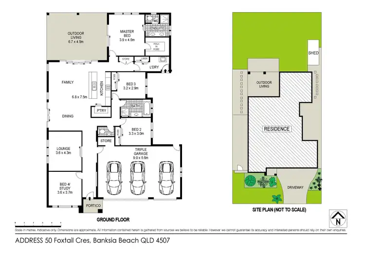 Floorplan of Homely house listing, 50 Foxtail Crescent, Banksia Beach QLD 4507