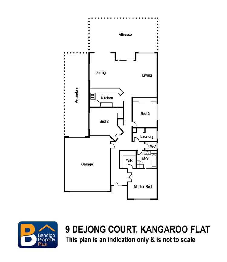 Floorplan of Homely house listing, 9 DeJong Court, Kangaroo Flat VIC 3555