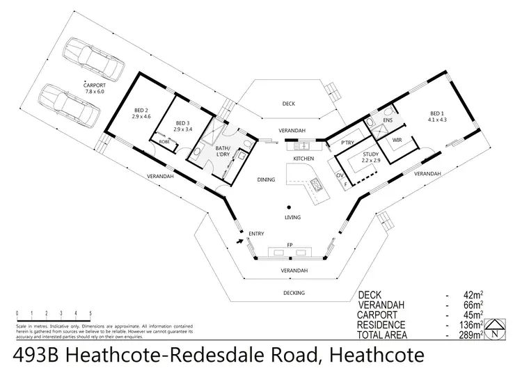 Floorplan of Homely rural property listing, 493B Heathcote-Redesdale Road, Heathcote VIC 3523