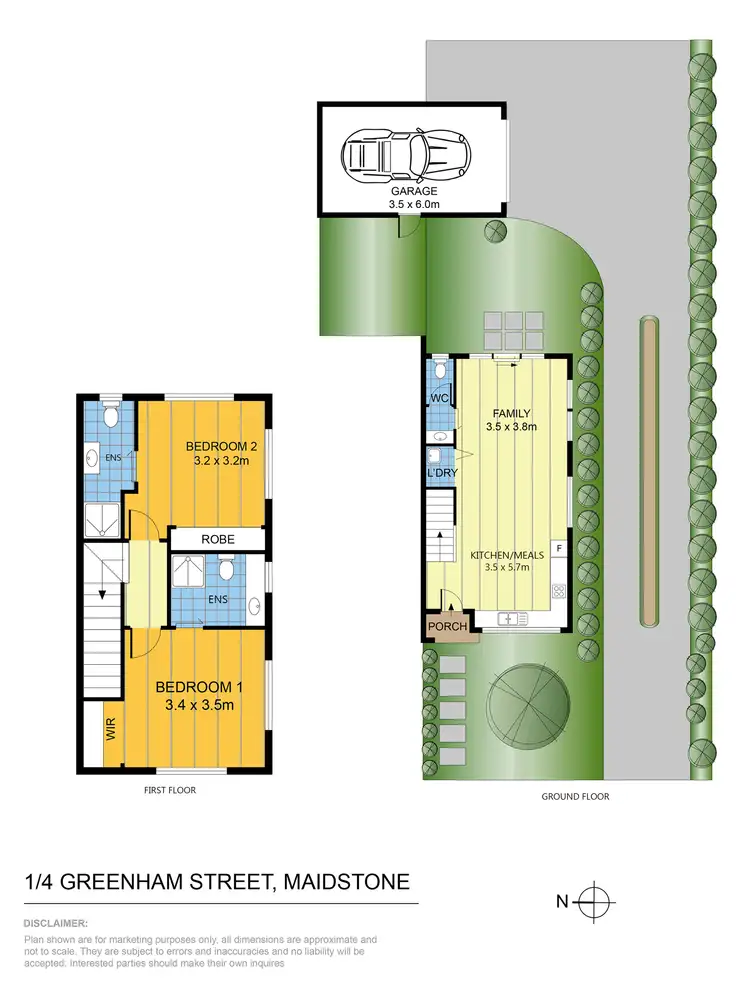 Floorplan of Homely townhouse listing, 1/4 Greenham Street, Maidstone VIC 3012