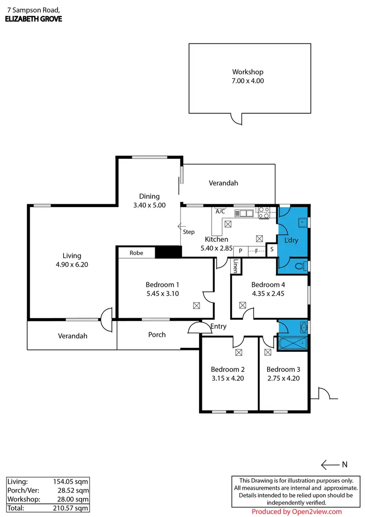 Floorplan of Homely house listing, 7 SAMPSON ROAD, Elizabeth Grove SA 5112