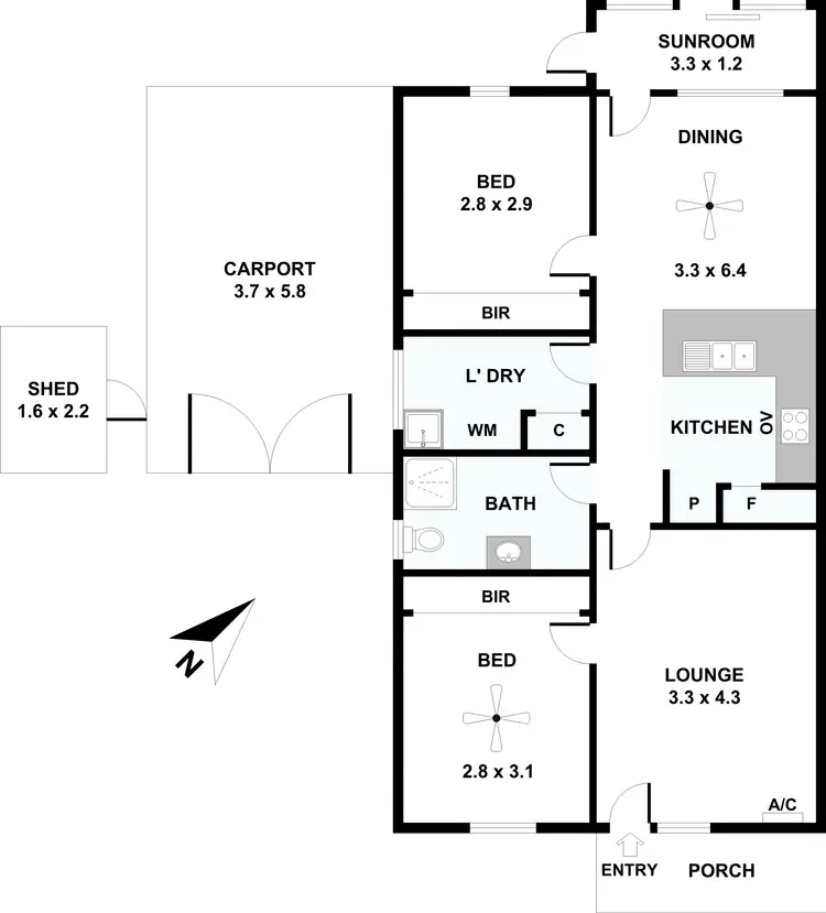 Floorplan of Homely unit listing, 6/8 Grateley Street, Elizabeth Grove SA 5112