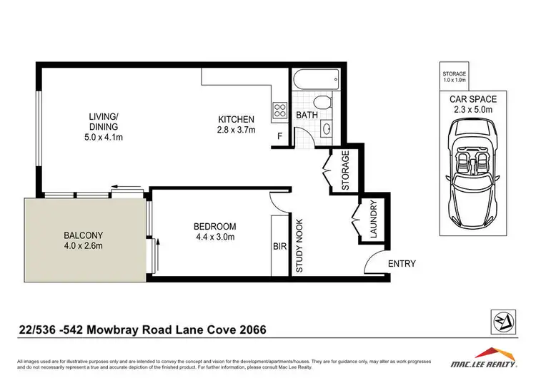 Floorplan of Homely apartment listing, 302/536-542 Mowbray Road, Lane Cove NSW 2066