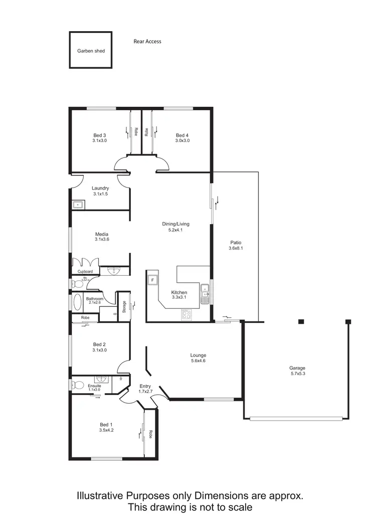 Floorplan of Homely house listing, 14 VERBENA DRIVE, Mount Sheridan QLD 4868