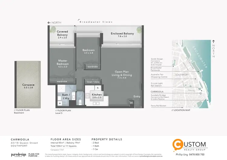 Floorplan of Homely unit listing, 22/18 QUEEN STREET, Southport QLD 4215