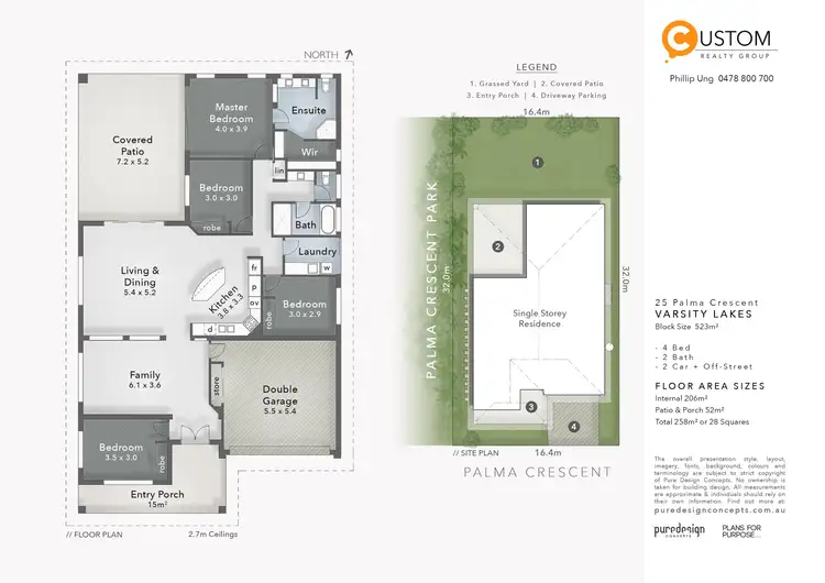 Floorplan of Homely house listing, 25 Palma Crescent, Varsity Lakes QLD 4227