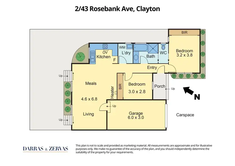 Floorplan of Homely unit listing, 2/43 Rosebank Avenue, Clayton South VIC 3169