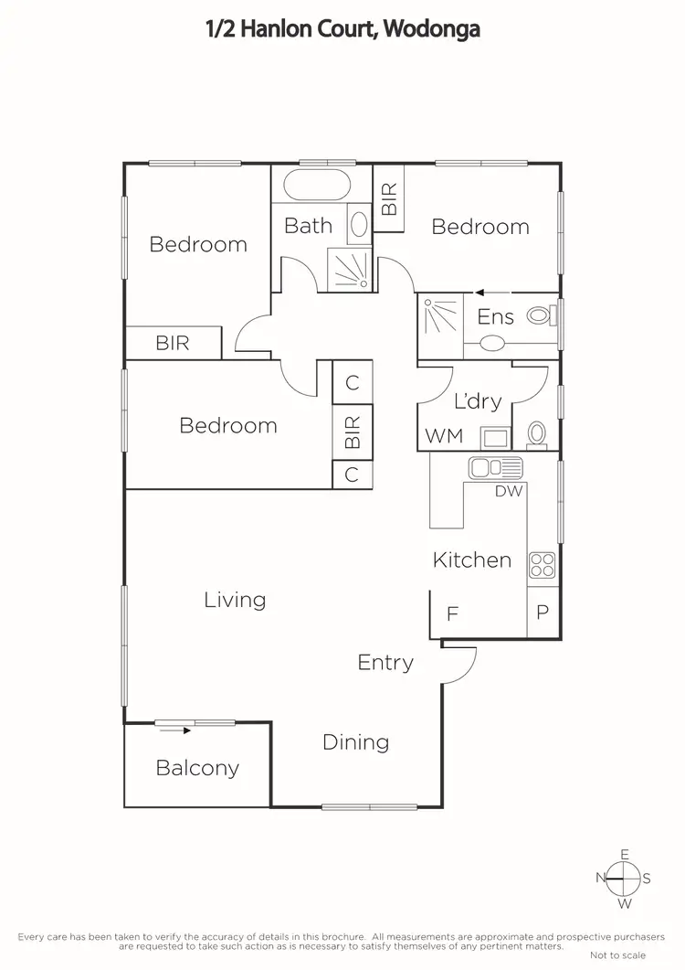 Floorplan of Homely unit listing, 1/2 Hanlon Court, Wodonga VIC 3690