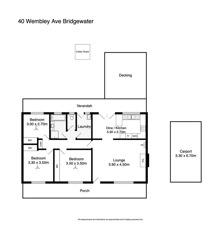 Floorplan of Homely house listing, 40 WEMBLEY AVENUE, Bridgewater SA 5155