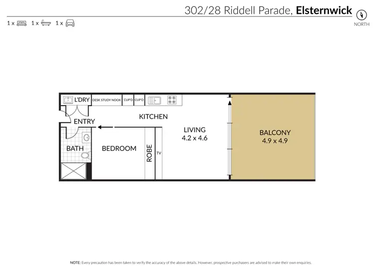 Floorplan of Homely apartment listing, 302/28 Riddell Parade, Elsternwick VIC 3185