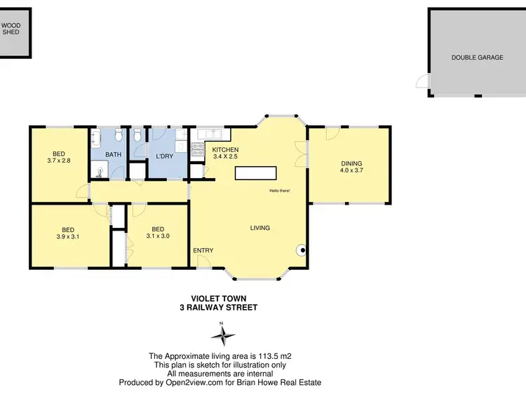 Floorplan of Homely house listing, 3 Railway Street, Violet Town VIC 3669