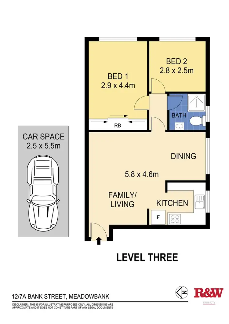 Floorplan of Homely apartment listing, 12A Bank Street, Meadowbank NSW 2114