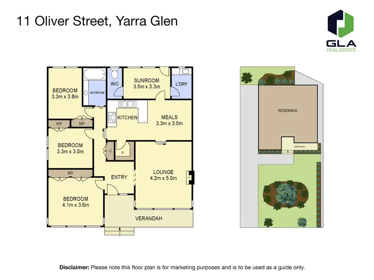 Floorplan of Homely house listing, 11 Oliver Street, Yarra Glen VIC 3775