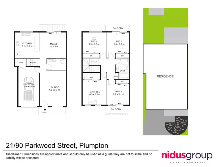 Floorplan of Homely townhouse listing, 21/90 Parkwood Street, Plumpton NSW 2761