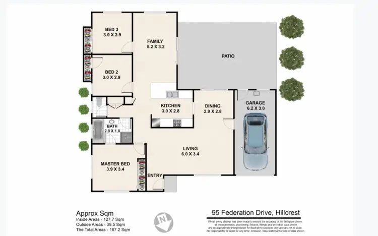 Floorplan of Homely house listing, 95 Federation Drive, Hillcrest QLD 4118
