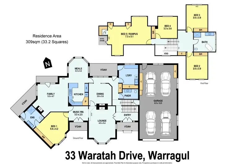 Floorplan of Homely house listing, 33 Waratah Drive, Warragul VIC 3820