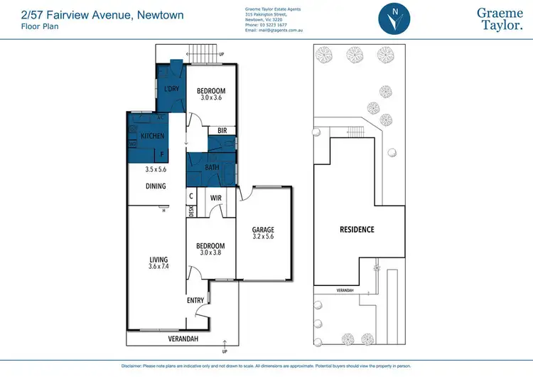 Floorplan of Homely unit listing, 2/57 Fairview Avenue, Newtown VIC 3220