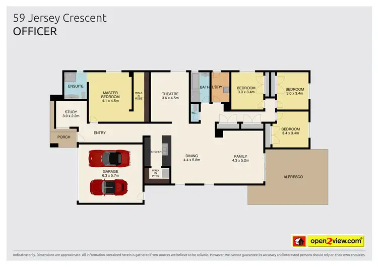 Floorplan of Homely house listing, 59 Jersey Crescent, Officer VIC 3809