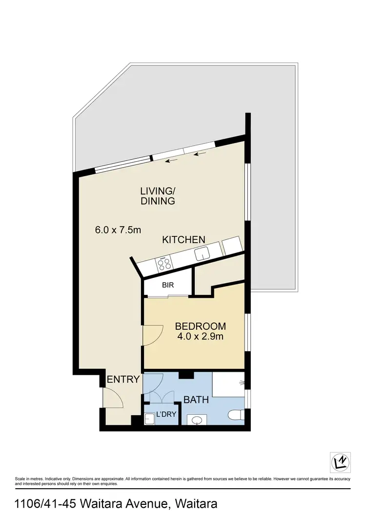 Floorplan of Homely apartment listing, 1106/41 WAITARA AVENUE, Waitara NSW 2077