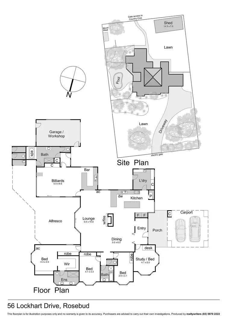Floorplan of Homely house listing, 56 Lockhart Drive, Rosebud VIC 3939