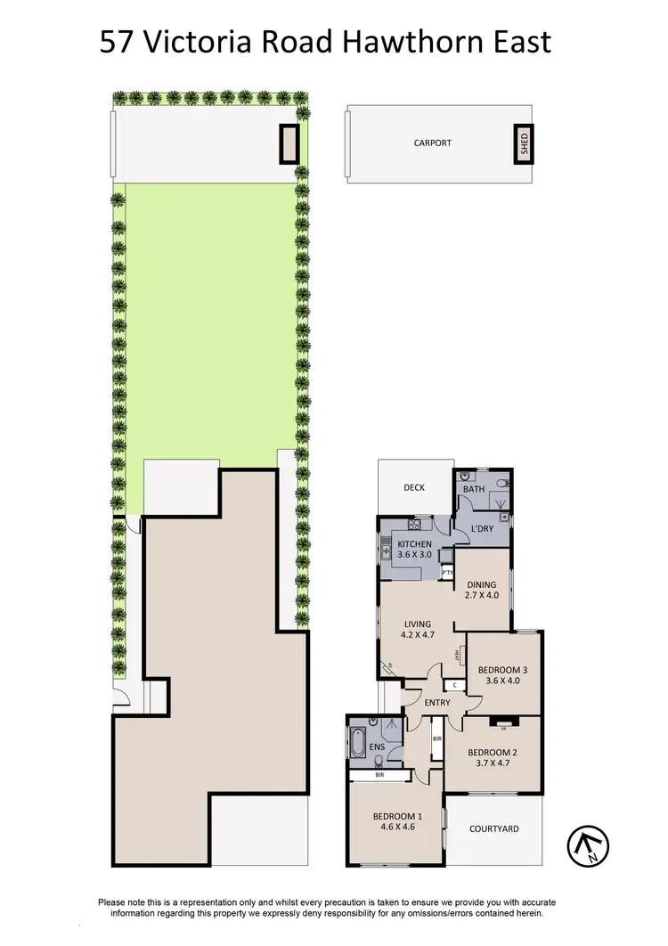 Floorplan of Homely house listing, 57 VICTORIA ROAD, Hawthorn East VIC 3123