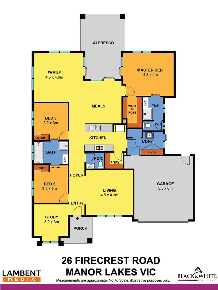 Floorplan of Homely house listing, 26 Firecrest Road, Manor Lakes VIC 3024