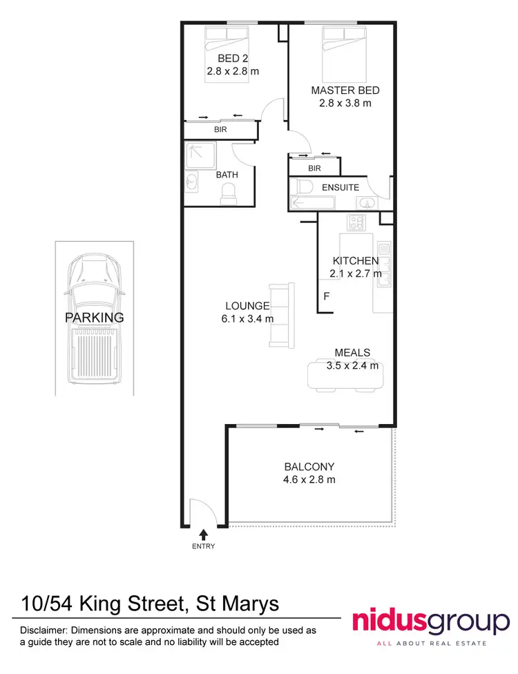 Floorplan of Homely unit listing, 10/54 King Street, St Marys NSW 2760