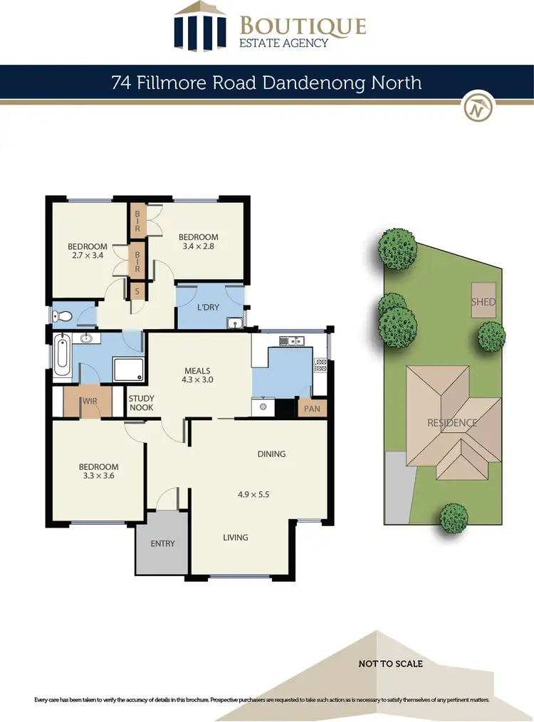 Floorplan of Homely house listing, 74 Fillmore Road, Dandenong North VIC 3175