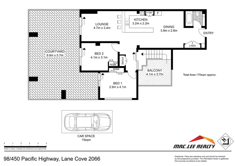 Floorplan of Homely apartment listing, 98/450 Pacific Hwy, Lane Cove NSW 2066