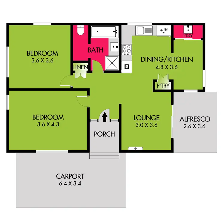 Floorplan of Homely house listing, 52A DONNELLY AVENUE, Norlane VIC 3214