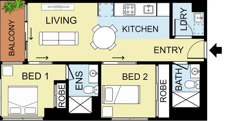 Floorplan of Homely apartment listing, 4009/120 A'Beckett Street, Melbourne VIC 3000