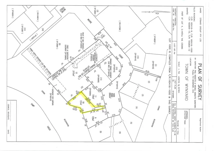 Floorplan of Homely land listing, 16A Moore Court, Wynyard TAS 7325